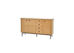 Svetainės baldai | MARTA KM-1 industrinio stiliaus komoda su stalčiais ir durelėmis svetainei, miegamojo, valgomojo kambariui, biurui