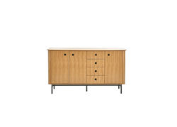 Svetainės baldai | MARTA KM-1 industrinio stiliaus komoda su stalčiais ir durelėmis svetainei, miegamojo, valgomojo kambariui, biurui