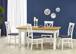 LEONAS skandinaviško stiliaus prailginamas pietų stalas, ištraukiamas stalas virtuvei, svetainei, valgomajam