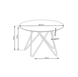 Svetainės baldai | BONI modernaus dizaino apvalus valgomojo, virtuvės, svetainės stalas