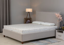 Miegamojo baldai | LĖJA modernaus stiliaus dvigulė miegamojo kamabrio lova su patalynės dėže