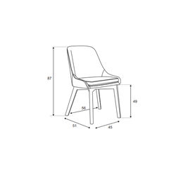 Svetainės baldai | ONE, GRAFŲ BALDAI minkšta kėdė-foteliukas valgomajam, svetainei, virtuvei 