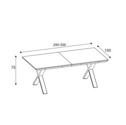 Svetainės baldai | BEDFORD200, GRAFŲ BALDAI padidinamas pietų stalas, ištraukiamas virtuvės, valgomojo stalas svetainei, valgomajam