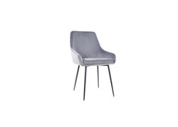 S5 PILKA minkšta kėdė, krėslas, foteliukas svetainei, valgomajam, virtuvei