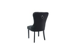 S9 JUODA minkšta kėdė, foteliukas, krėslas valgomajam, virtuvei, svetainei, pietų, virtuvės stalui 