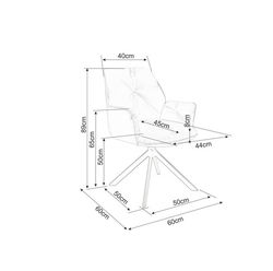 Svetainės baldai | Subtilaus dizaino pasukama kėdė, foteliukas virtuvei, pietų stalui, svetainei, valgomajam S11 SMĖLIO