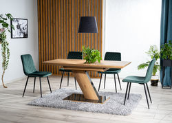 S16 ŽALIA kėdė pietų stalui, minkšta kėdė virtuvei, svetainei, krėslas valgomajam