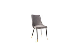 Svetainės baldai | S23 PILKA minkšta kėdė-foteliukas, krėslas svetainei, valgomojo stalui, virtuvei, pietų stalui 