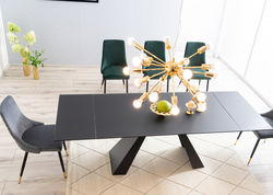 Svetainės baldai | S23 ŽALIA kėdė valgomajam, virtuvei, svetainei, pietų stalui 