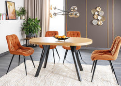 Svetainės baldai | Kėdė pietų stalui, minkšta kėdė virtuvei, svetainei, krėslas valgomajam S25 CINAMONO
