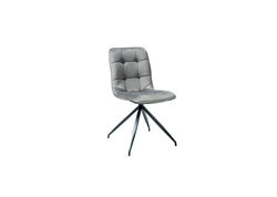 Svetainės baldai | Minkšta kėdė metalinėmis kojelėmis virtuvei, svetainei, valgomojo kambariui, pietų stalui S26 PILKA