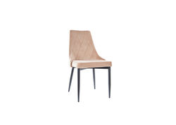 Svetainės baldai | S28 SMĖLIO minkšta kėdė metalinėmis kojelėmis virtuvei, svetainei, valgomojo kambariui, pietų stalui