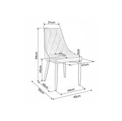 Svetainės baldai | S28 ŽALIA patogi, minkšta kėdė pietų stalui, virtuvei, svetainei