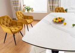 Svetainės baldai | ARNAS C modernaus stiliaus padidinamas pietų stalas, ištraukiamas stalas virtuvei, svetainei, valgomajam