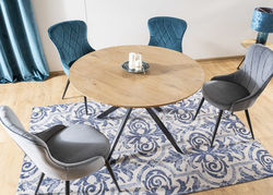 Svetainės baldai | ASTRA apvalus pietų stalas, išplėčiamas stalas svetainei, valgomajam, praplėčiamas stalas virtuvei