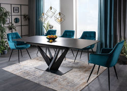 TORAS industrinio stiliaus modernus ištraukiamas stalas virtuvei, svetainei, valgomajam, praplėčiamas pietų stalas