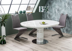 TURINAS pietų stalas su praplėtimu, padidinamas stalas virtuvei, svetainei, valgomajam