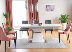 VERONA modernaus dizaino pietų stalas su praplėtimu, ištraukiamas stalas virtuvei, valgomajam