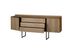 Svetainės baldai | RAVELLO 2/2D3ST, GBF modernaus dizaino komoda su 2 durelėmis ir 3 stalčiais svetainei, miegamajam, valgomojo kambariui