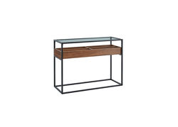 Svetainės baldai | MIJA C modernaus dizaino konsolė miegamajam, stalas-konsolė su lentyna svetainei, valgomojo kambariui