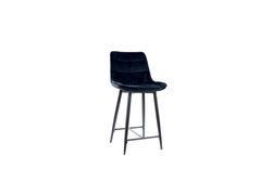 S37 JUODA modernaus stiliaus baro kėdė virtuvei, svetainei, minkšta valgomojo kėdė