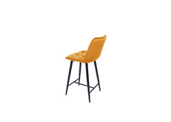 S37 GELTONA minkšta baro kėdė virtuvei, svetainei, patogi valgomojo kėdė