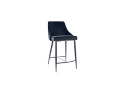 S39 JUODA modernaus dizaino baro kėdė virtuvei, svetainės, valgomojo kambariui