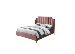 MILANAS160 ROŽINĖ isškirtinio dizaino dvigulė miegamojo kambario lova