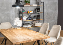 FRĖJA ĄŽUOLAS pietų stalas virtuvei, industrinio stiliaus stalas svetainei, valgomajam