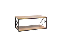 Svetainės baldai | TURINO L kavos staliukas svetainei, valgomajam, industrinio modernaus stiliaus žurnalinis staliukas biurui