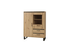 KALIFORNIJA6 modernaus dizaino komoda su lentynomis ir stalčiais svetainės, valgomojo kambariui, miegamajam, biurui
