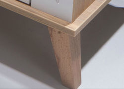 STELA5 skandinaviško stiliaus komoda su stalčiais ir durelėmis svetainei, valgomojo kambariui, biurui