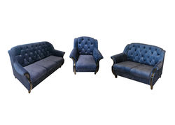 VELSAS, BP minkštų svetainės baldų kolekcija: dvivietė sofa-lova, trivietė sofa