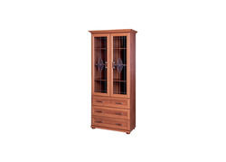 OSTINAS30 klasikinio dizaino svetainės baldų komplektas: vitrina, spintelė