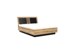 ARONAS18 miegamojo baldų komplektas: dvigulė lova, spinta su veidrodžiu, komoda, naktinė spintelė prie lovos