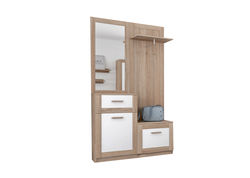 ALTAS4 prieškambario baldų komplektas, kabykla rūbams, spintelė su veidrodžiu