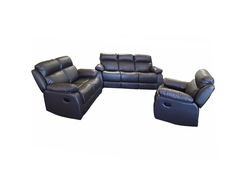 AŽ32 3+2+1 minkštas svetainės baldų komplektas miegama sofa, fotelis, reglaineris, baklažanas