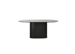 NOLA 31 JUODA skandinaviško stiliaus pietų stalas, virtuvės stalas