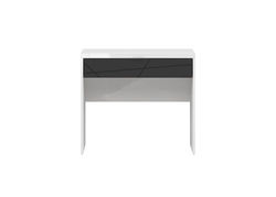FINAS49 BALTA/JUODA modernus kosmetinis staliukas su stalčiumi, tualetinis staliukas