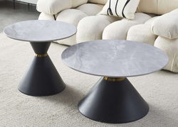 SALSA kavos staliukų komplektas, modernaus industrinio stiliaus žurnaliniai staliukai svetainei, valgomajam