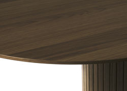 NOLA 32 RŪKYTAS ĄŽUOLAS skandinaviško stiliaus pietų stalas, virtuvės stalas