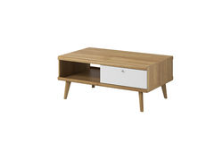 PARMO14 svetainės baldų komplektas: komoda, spintelė, TV staliukas, kavos staliukas, pakabinama lentyna