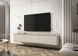 OREO 175 SMĖLINĖ modernaus stiliaus pakabinama TV spintelė svetainei, valgomojo kambariui