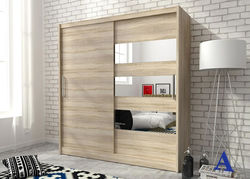 MATEO III 200 SONOMA modernaus stiliaus spinta stumdomom durim svetainei, miegamajam, prieškambariui, vaikų, jaunuolio kambariui, biurui